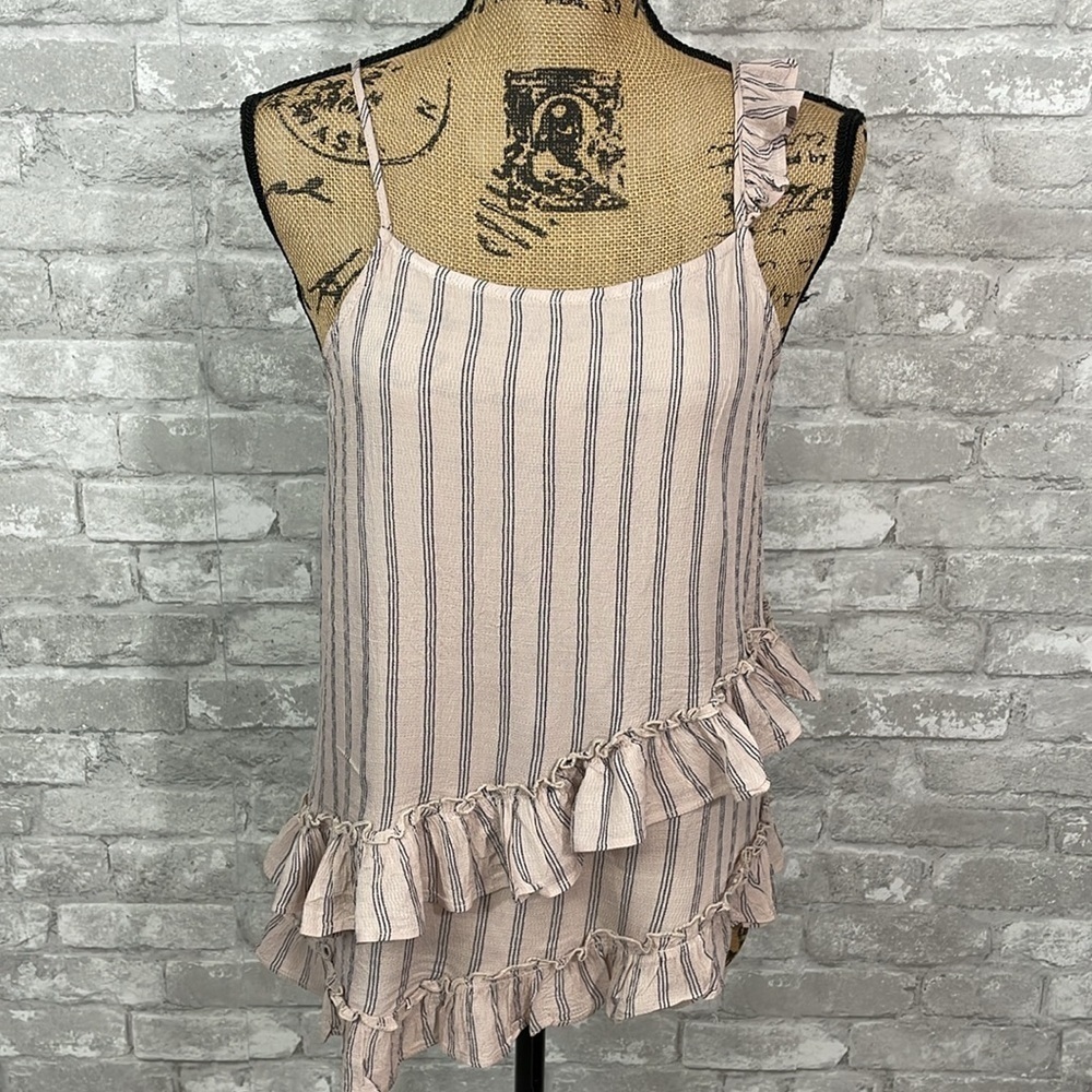 RO & DE Stripe Ruffle Tank Top - Picture 4 of 6